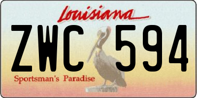 LA license plate ZWC594
