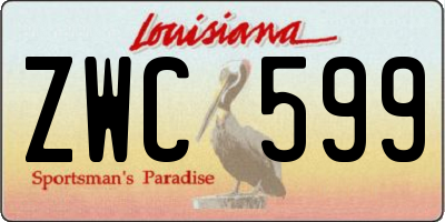 LA license plate ZWC599