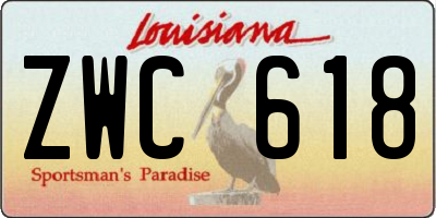 LA license plate ZWC618