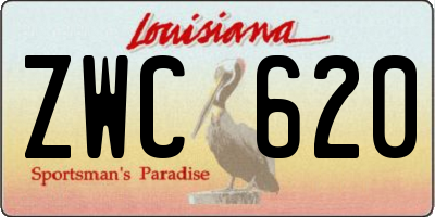 LA license plate ZWC620