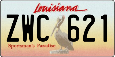 LA license plate ZWC621