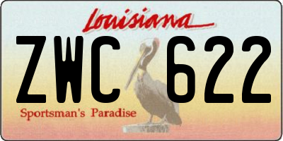 LA license plate ZWC622