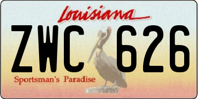 LA license plate ZWC626