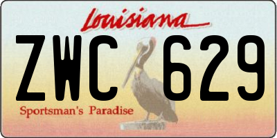 LA license plate ZWC629