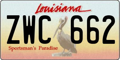 LA license plate ZWC662