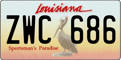 LA license plate ZWC686