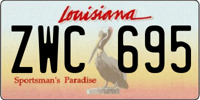 LA license plate ZWC695