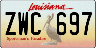 LA license plate ZWC697