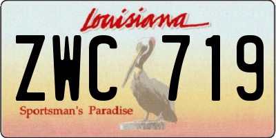 LA license plate ZWC719