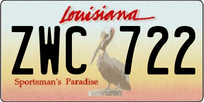 LA license plate ZWC722