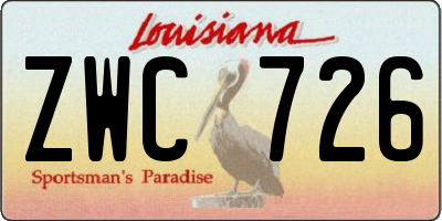 LA license plate ZWC726