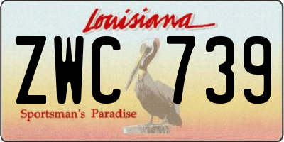 LA license plate ZWC739