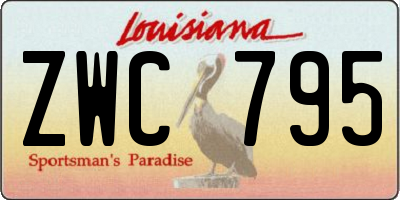 LA license plate ZWC795