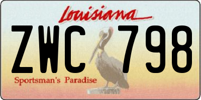 LA license plate ZWC798