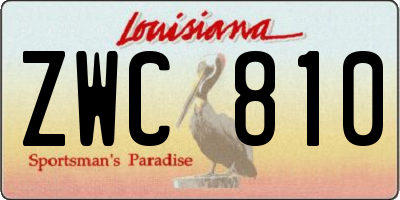 LA license plate ZWC810