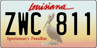 LA license plate ZWC811