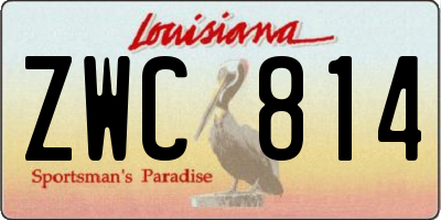 LA license plate ZWC814