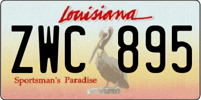 LA license plate ZWC895