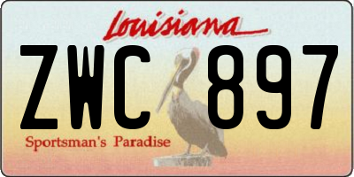 LA license plate ZWC897