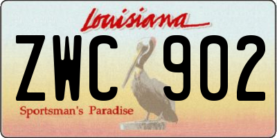 LA license plate ZWC902