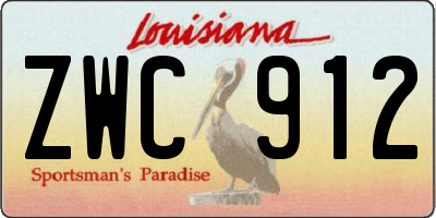 LA license plate ZWC912