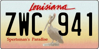 LA license plate ZWC941