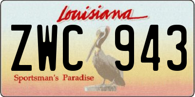 LA license plate ZWC943