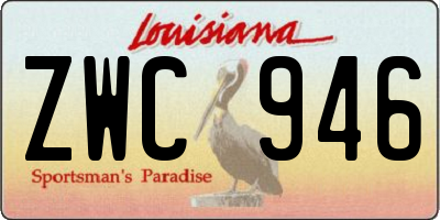 LA license plate ZWC946