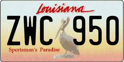 LA license plate ZWC950