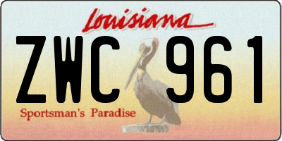 LA license plate ZWC961