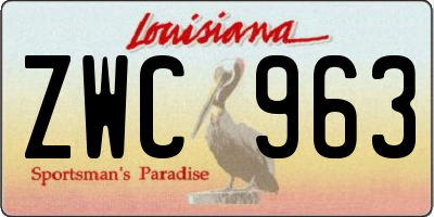 LA license plate ZWC963