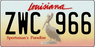 LA license plate ZWC966