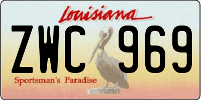 LA license plate ZWC969