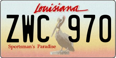 LA license plate ZWC970