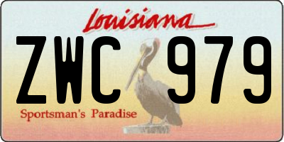 LA license plate ZWC979