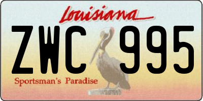 LA license plate ZWC995