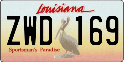 LA license plate ZWD169