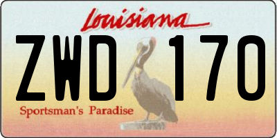 LA license plate ZWD170