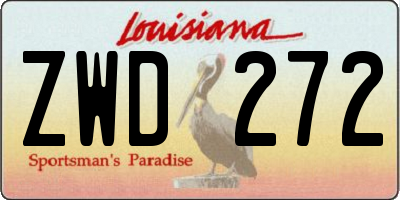 LA license plate ZWD272