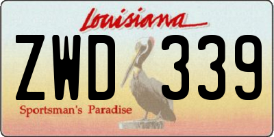 LA license plate ZWD339