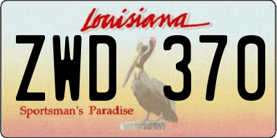 LA license plate ZWD370