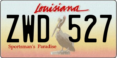 LA license plate ZWD527