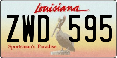 LA license plate ZWD595