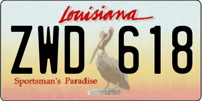 LA license plate ZWD618