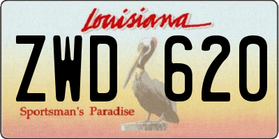 LA license plate ZWD620