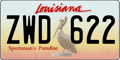 LA license plate ZWD622