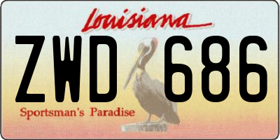 LA license plate ZWD686