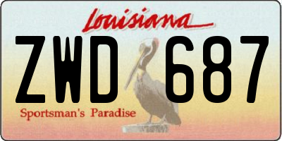 LA license plate ZWD687