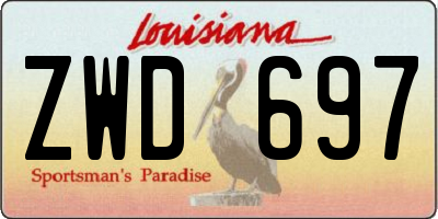 LA license plate ZWD697