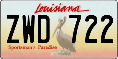 LA license plate ZWD722